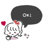 ゆるふわ女子◎吹き出しあいさつ #1