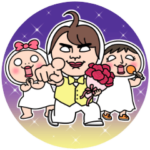 しろめちゃんとたれめちゃんとこいめくん