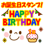 お誕生日★毎年使える★デカ★顔文字★