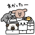 シュールなミニ犬集団