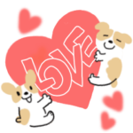 気持ち伝わる❤︎ほんわか犬スタンプ