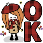 大人女子の冬のスタンプ