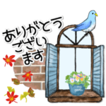 水彩画風❤秋から冬の窓辺～For you～
