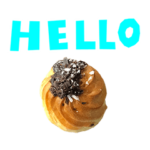 小さいお菓子チョコトッピング手書き風文字