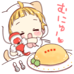 猫耳フードのチビゆるかわカスタム