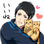 茶トラ猫＆スポーツ男子