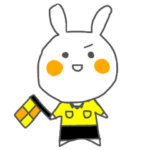 サッカー審判応援うさぎちゃん