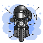 クルーザーバイク男子　挨拶スタンプ