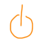 カラフルな電源のボタン