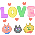 桃ねこ黄ねこ黒ねこ♡気持ち伝える♡