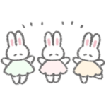 小さいふんわりうさちゃんたち