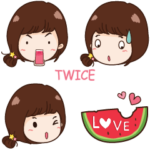 TWICE yiwah emoji e