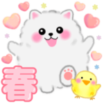 春に使えるポメラニアン「ぽちゃん」