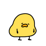 つかれちゃったへんてこヒヨコ