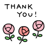 ありがとうのメッセージスタンプ