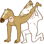 全身タイツの馬男