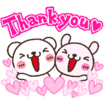 ありがとー！感謝いっぱいサンキュ～♪