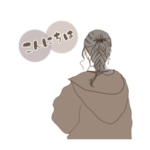 大人女子　セピアカラーな使えるスタンプ