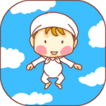 動くぽてちびちゃん（ほっかむり）