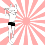 激しく動く野球好きの為のスタンプ