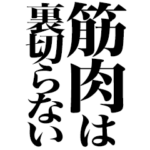 筋肉は裏切らない