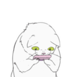 "動く"しろねこ　まるいおもち