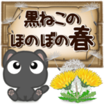 黒ねこ***ほのぼの春***