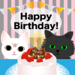 飛び出す！おめでとうなかよし猫