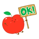 青森応援隊リンゴちゃんスタンプ　その1