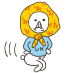 ウサギのウーの楽しげなスタンプ