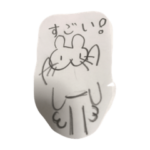 うさぎが大好きでスタンプ作りました。