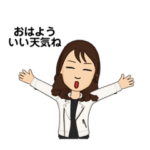 女性のきちんと挨拶