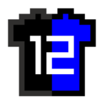 黒と青の12番（サッカー・サポーター）