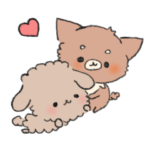 なかよしトイプーとチワワの敬語スタンプ。