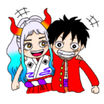 ONE PIECEヤマトのスタンプときどきルフィ