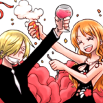 ONE PIECE サンジ＆ナミ イラストスタンプ