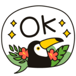 トリだらけ吹きだしスタンプ