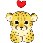 毎日☆チーターのスタンプ