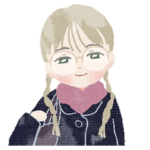 清楚な女子学生のスタンプ