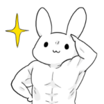私がよく描く筋肉うさぎ