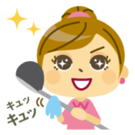 ゴルフ女子の可愛いスタンプ（ピンク）