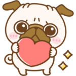 飛び出す♡パグちゃん