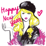 オシャレでモードなスタンプ年末年始