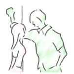 学生カップル向けイチャイチャシルエット