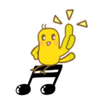 インコのチャチャちゃんと音楽記号♪