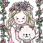 女の子と妖精とテディベア