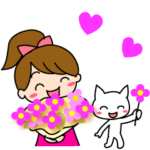 動く♪ねこ大好き彼女