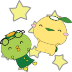 コタロウとゆずがっぱのなかよしスタンプ