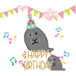 小さくて可愛いアザラシくんスタンプ♪♪