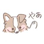 ボーダーコリーの文字入りゆるスタンプ